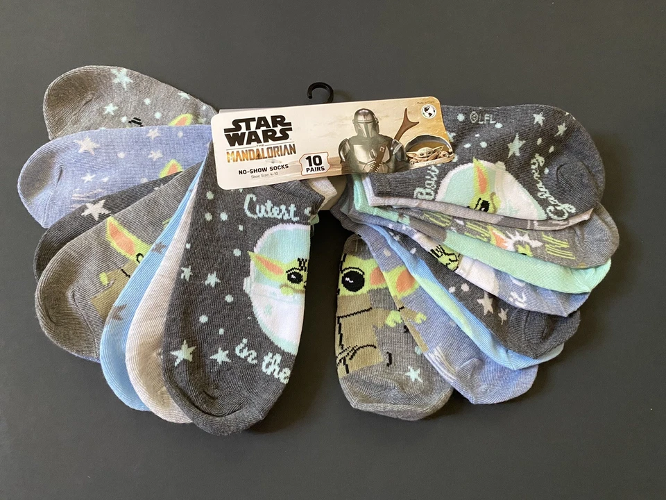 NUEVO Calcetines Star Wars Mandalorian 10pk No Show Para Mujer Talla 4-10 Foto 1 de 1