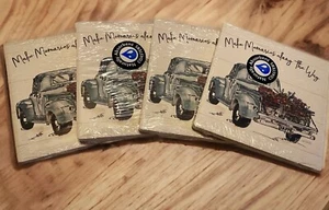 Drink Coasters Set Of 4 Make Memories Naturally Absorbent Cork Backing Old Truck - Picture 1 of 1