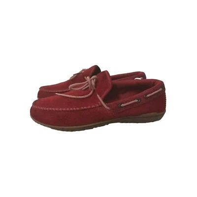 Patagonia Mujer Thatcher Gamuza Sin Cordones Mocasines Barco Zapatos Encerados Rojo Talla 7 Foto 1 de 4