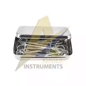 Juego de 13 Piezas Kit Básico de Cirugía Menor Caja de Acero Instrumentos Quirúrgicos - Imagen 1 de 2