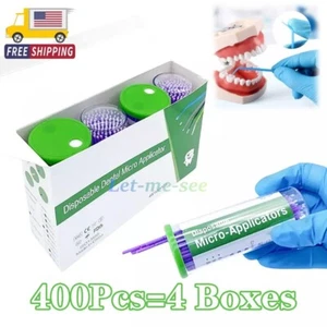 Dental Microbrush Disposable Micro Applicator Brush Bendable Soft Brush Tips - Picture 1 of 10