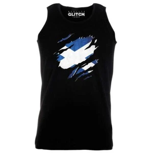 Torn Scotland Flag Vest - Funny country Scottish retro fashion cool sport pride - Picture 1 of 15
