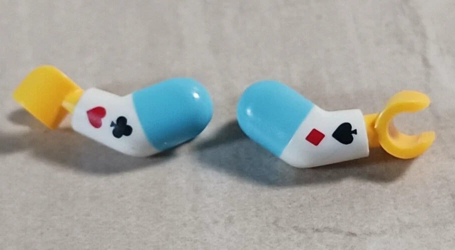 New LEGO Poker Sleeves Arms Card Suits Blue White Yellow hands Left Right Hands - Image 1 of 1