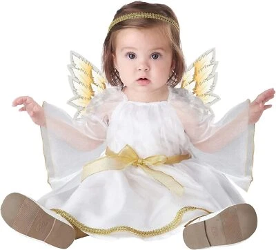 My Little Angel Baby White Cute Fancy Dress Up Halloween Toddler Child Costume - Image 1 of 2