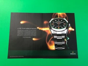 ROLEX OYSTER MILGAUSS WATCH ORIGINAL PRINTED AD ADVERTISEMENT PRINT 2 PAGE - Picture 1 of 1
