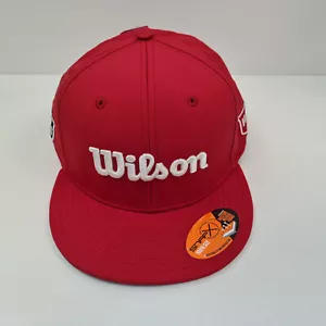Wilson Staff Golf Tour Flat Brim Adjustable Red Hat New With Tags WGH6070RD - Picture 1 of 10