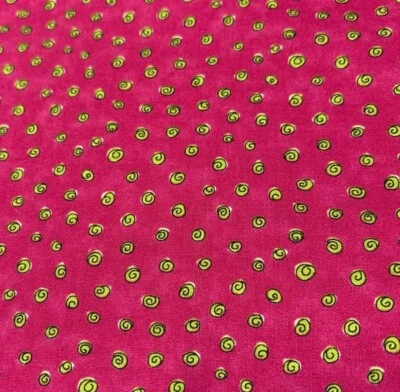 Pink & Green Swirl Quilting Fabric by Blank Quilting 6.5" x 39" Cotton Craft - Image 1 of 4