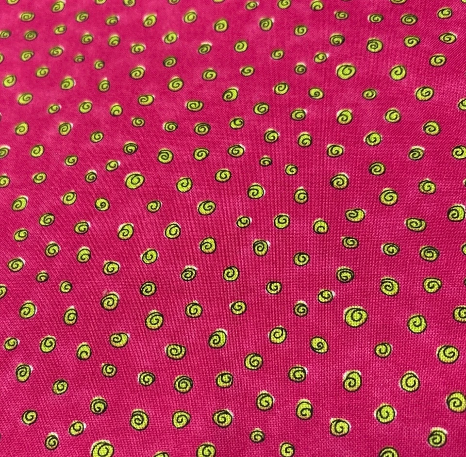 Pink & Green Swirl Quilting Fabric by Blank Quilting 6.5" x 39" Cotton Craft - Image 1 of 4