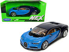 Bugatti Chiron Blue and Dark Blue Two-Tone "NEX Models" Series 1/24 Diecast M...