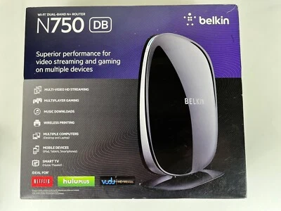 Belkin N750 DB 450 Mbps 4-Port Gigabit Wireless N Router (F9K1103) - Image 1 of 4