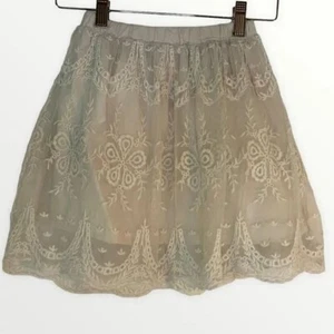 🌹Falls Creek Girls Embroidered Lace Overlay Skirt Elastic Waist Size XL 14/16🌹 - Picture 1 of 7