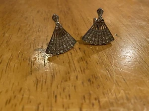 Vintage 50/60s SIGNED ORA SCREW BACK CLIP EARRINGS - Picture 1 of 3