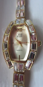 "Reloj Nolan Miller de cristal de colección para mujer absolutamente precioso 7"" de largo" - Imagen 1 de 11