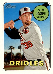 2018 Topps Heritage #223 Caleb Joseph Baltimore Orioles