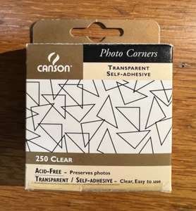 Canson Self Adhesive Photo Corners Transparent, 250-Pack Dispenser (B378) - Picture 1 of 6