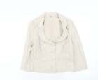 George Womens Beige Jacket Blazer Size 12 Button - Anglaise Detail