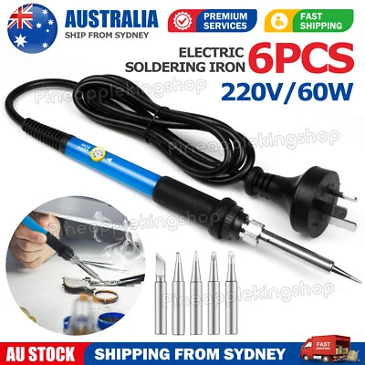 60W Electric Soldering Iron Kit Solder Welding Tool Stand Adjustable Temperature - image 1 of 4