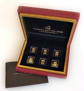 W103- 6x10$ MÜNZBARREN Tribute Collection 2020 - Chinese Dragon - je0,5g GOLD - Bild 1 von 9