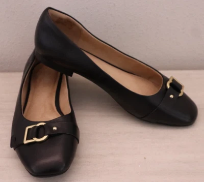 ROCKPORT CJ0872 Mujer Talla 10W Cuero Negro Zoie Anillo Ballet Pisos Foto 1 de 4