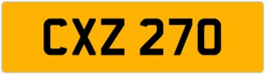 CXZ 270 C 3x3 DATELESS PRIVATE NUMBER PLATE CAM COL CHRIS CHAS CHARLIE CAL CON - Picture 1 of 1