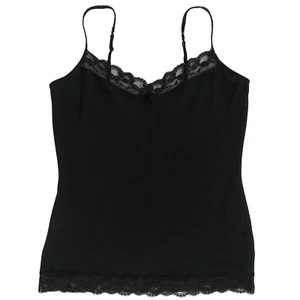 Express Cami Lace Trim Pullover Adjustable Straps Black Sz L - Imagen 1 de 4
