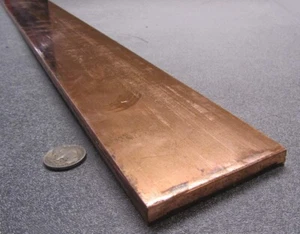 110 Copper Bar H02, 3/8" Thick x 3.00" Wide x 60 Inch Length - Picture 1 of 9