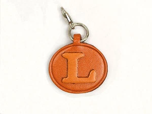 Alphabet/Initial L Handmade Leather Keychain/Charm *VANCA* Made in Japan #26383 - Imagen 1 de 11