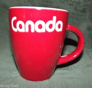 Preciosa Taza Amadeus Canadá Roja Exterior Blanco Interior Hoja de Arce Logo en la parte inferior - Imagen 1 de 6