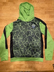 Seattle Sounders FC Youth MLS Pullover Hoodie XL Green Black Pockets 18/20 - Picture 1 of 8