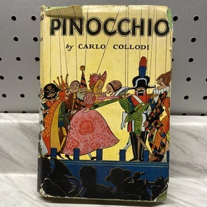 PINOCCHIO VON CARLO COLLODI -- HARDCOVER MIT DEM SCHUTZUMSCHLAG - KUNST 1920’er - Bild 1 von 14