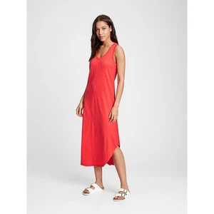 Gap Damen Rose Bush U-Ausschnitt Baumwolle ärmellos Midikleid Größe Large Tall Neu mit Etikett - Bild 1 von 11