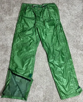 VTG L L BEAN Rain Pants Mens XL Green GORETEX Packwear Ripstop Waterproof Work - Image 1 of 4
