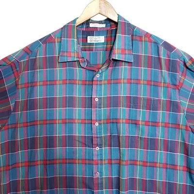 Vintage Main Stream Button Up Shirt Plaid Multicolor Men's See Measurements  - Image 1 of 4