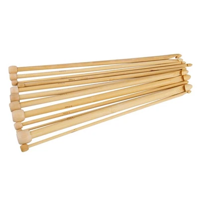 Natural Color Natural Bamboo Single Pointed Afghan Tunisian Crochet Hooks3940 - image 1 of 4