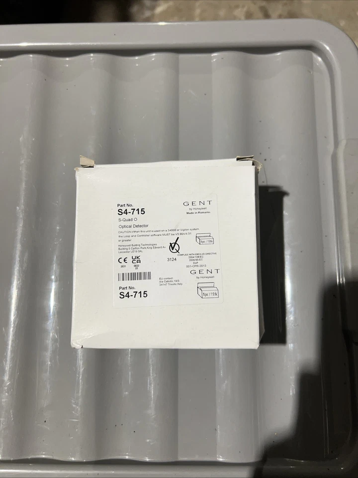 Honeywell Gent Optical Smoke Detector S Quad Fire Alarm S4 715