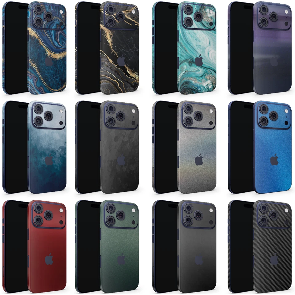 Para iPhone 17 16 15 14 12 13 Skin Wrap pegatina trasera lámina protectora Slim Fit - Imagen 1 de 3