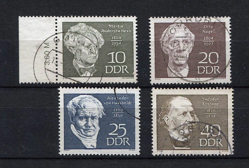 Germany - DDR : Famous Men set from 1969 - used - Image 1 of 1