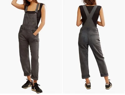 Mono Boho Free People We The Free Talla Mediana Ziggy Denim Pierna Recta Negro Foto 1 de 4