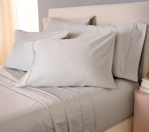 Home Reflections 1200TC Set Lenzuola Raso Misto Cotone Grigio Queen Usato - Foto 1 di 1