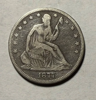 1877-s seated liberty half dollar - Image 1 of 2