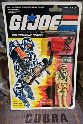 GI JOE ~ MOC 1988 STORM SHADOW ~ VARIANTE FUNSKOOL SELLADA CODOS SIN AGRIETAR Foto 1 de 4