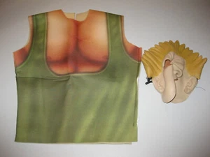 Vintage 1993 Street Fighter II Guile Halloween Costume Vinyl Mask RARE Capcom - Picture 1 of 5