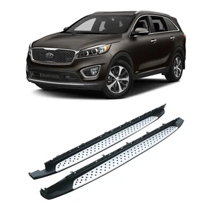 FOR KIA SORENTO INTEGRATED SIDE STEPS-RUNNING BOARDS WITH (LOGO) 2015 ONWARDS - Picture 1 of 8