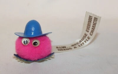 Винтажный персонаж A&W Wuppet Weepul Wuppie Pink Googly Eye Fuzzy PomPom Soda - Изображение 1 из 4