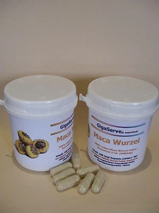 200 Bio Maca Wurzel Vegi Kapseln 6000mg Pulverkonzentrat (1:10) Peru vegan - Bild 1 von 2