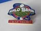 WORLD SERIES 2001 I WAS THERE MLB  BASEBALLHAT PIN BUTTON FAN SOUVENIR COLLECTOR
