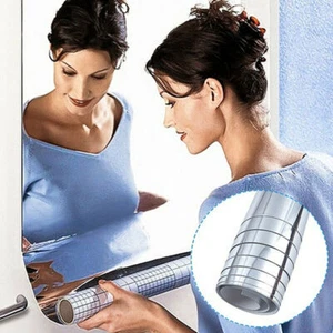 Self Adhesive Mirror Stickers Flexible Mirrors Sheets Cuttable DIY Wall Mirror - Picture 1 of 12