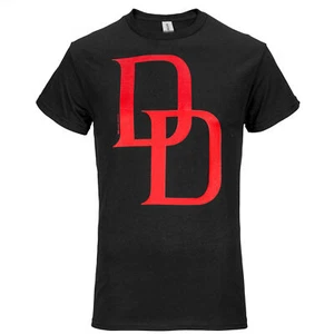 Daredevil Classic Logo Red on Black T-Shirt Black - Picture 1 of 8