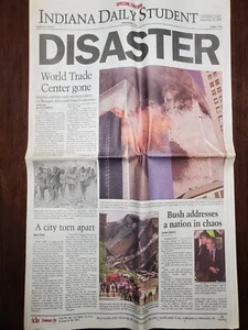 Indiana Daily Student IDS Newspaper September 12 2001 September 11th Disaster - Picture 1 of 3