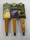Lot of 3 Wooden Tap Handle Tx Silverback Pale Ale Smittlefest Yellow Armadillo